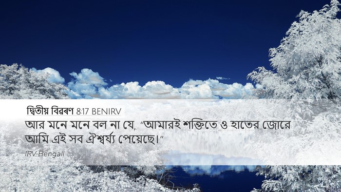 দ্বিতীয় বিৱৰণ 8:17 BENIRV Bible Verse Image