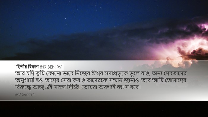 দ্বিতীয় বিৱৰণ 8:19 BENIRV Bible Verse Image