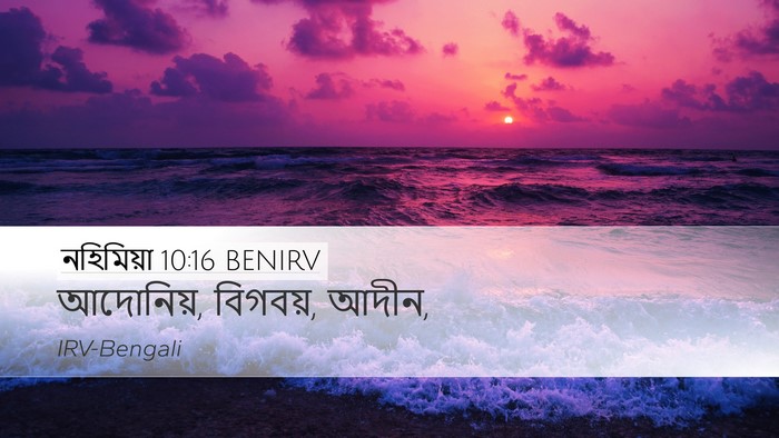 নহিমিয়া 10:16 BENIRV Desktop Wallpaper - আদোনিয়, বিগবয়, - Desktop Bible Verse Wallpaper