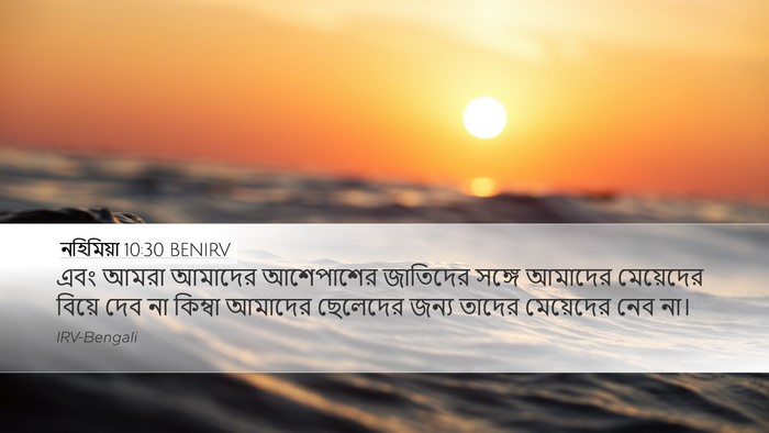 নহিমিয়া 10:30 BENIRV Desktop Wallpaper - এবং আমরা আমাদের - Desktop Bible Verse Wallpaper