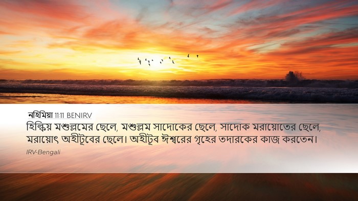 নহিমিয়া 11:11 BENIRV Bible Verse Image