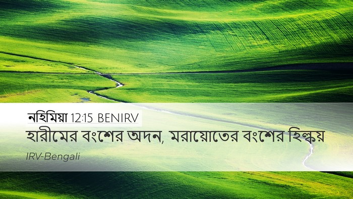 নহিমিয়া 12:15 BENIRV Desktop Wallpaper - হারীমের বংশের অদন, - Desktop Bible Verse Wallpaper