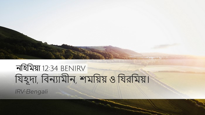নহিমিয়া 12:34 BENIRV Desktop Wallpaper - যিহূদা, বিন্যামীন, - Desktop Bible Verse Wallpaper