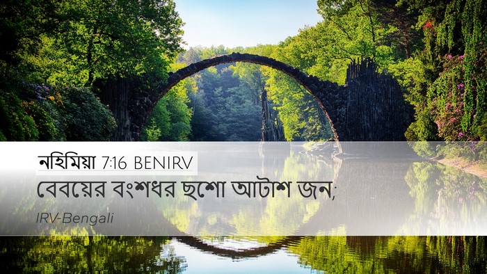 নহিমিয়া 7:16 BENIRV Desktop Wallpaper - বেবয়ের বংশধর ছশো - Desktop Bible Verse Wallpaper