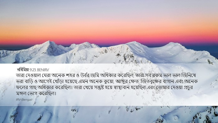 নহিমিয়া 9:25 BENIRV Bible Verse Image