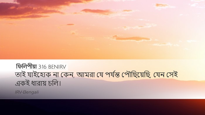 ফিলিপীয়া 3:16 BENIRV Bible Verse Image