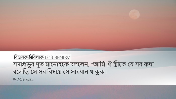 বিচাৰকর্তাবিলাক 13:13 BENIRV Desktop Wallpaper - সদাপ্রভুর দূত - Desktop Bible Verse Wallpaper