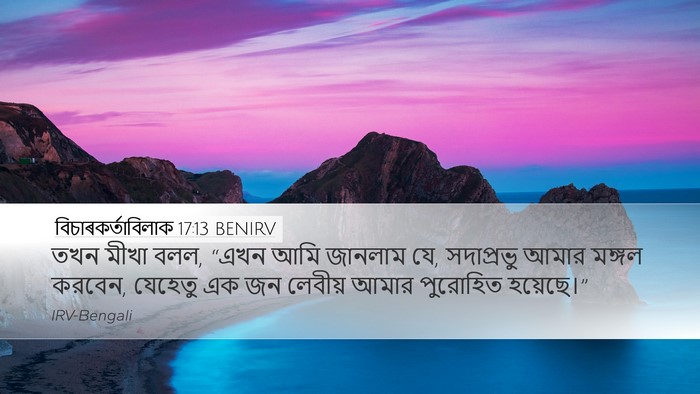 বিচাৰকর্তাবিলাক 17:13 BENIRV Bible Verse Image