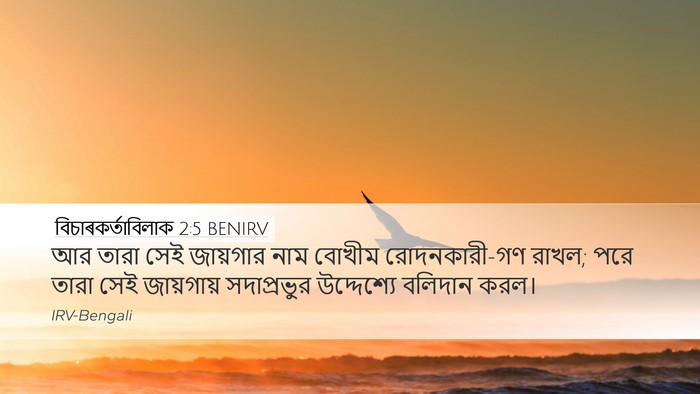 বিচাৰকর্তাবিলাক 2:5 BENIRV Bible Verse Image