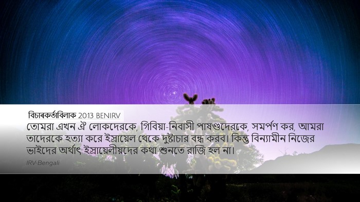 বিচাৰকর্তাবিলাক 20:13 BENIRV Bible Verse Image