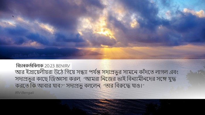 বিচাৰকর্তাবিলাক 20:23 BENIRV Bible Verse Image