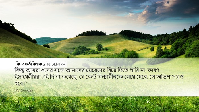 বিচাৰকর্তাবিলাক 21:18 BENIRV Bible Verse Image
