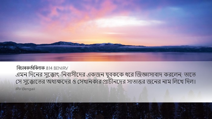 বিচাৰকর্তাবিলাক 8:14 BENIRV Bible Verse Image