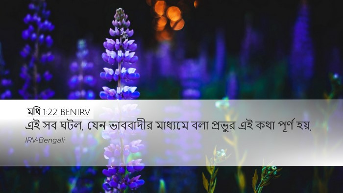 মথি 1:22 BENIRV Desktop Wallpaper - এই সব ঘটল, যেন - Desktop Bible Verse Wallpaper