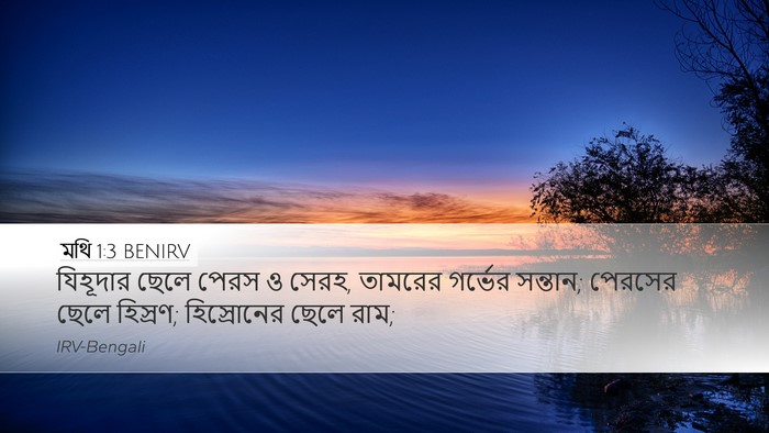 মথি 1:3 BENIRV Desktop Wallpaper - যিহূদার ছেলে পেরস - Desktop Bible Verse Wallpaper