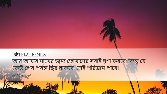 মথি 10:22 BENIRV Bible Verse Image