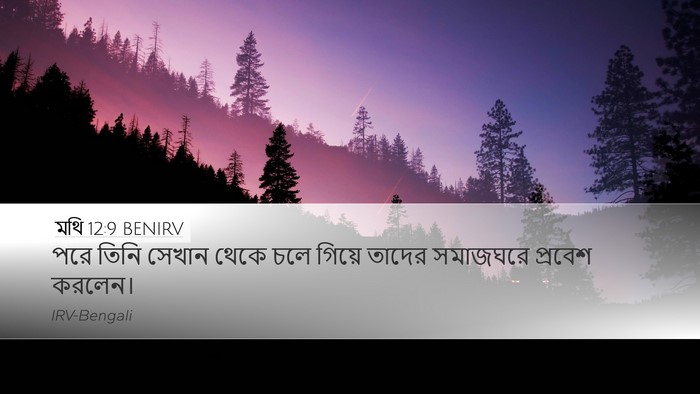 মথি 12:9 BENIRV Desktop Wallpaper - পরে তিনি সেখান - Desktop Bible Verse Wallpaper