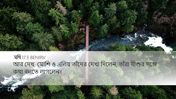 মথি 17:3 BENIRV Desktop Wallpaper - আর দেখ, মোশি ও - Desktop Bible Verse Wallpaper