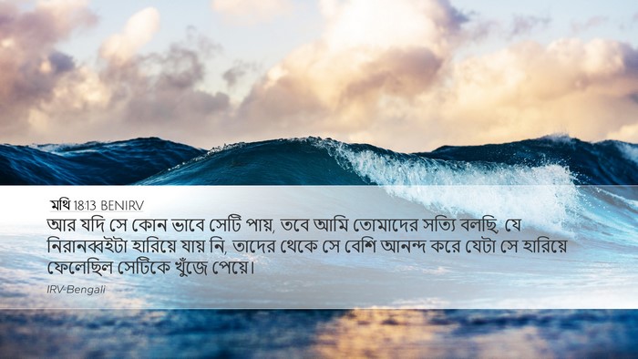 মথি 18:13 BENIRV Bible Verse Image