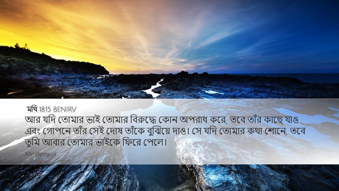 মথি 18:15 BENIRV Bible Verse Image