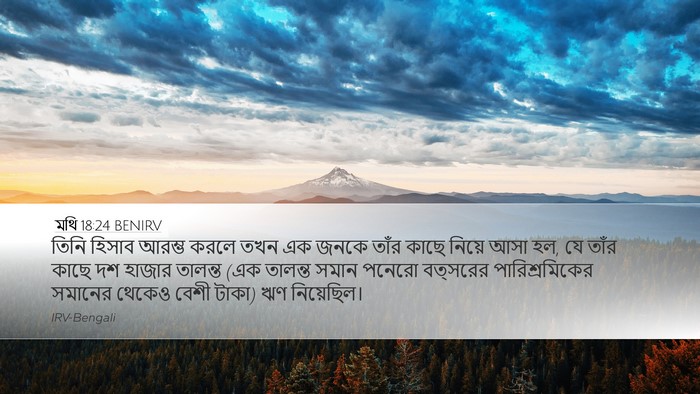 মথি 18:24 BENIRV Bible Verse Image