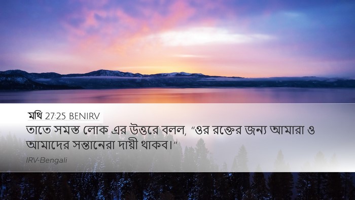 মথি 27:25 BENIRV Bible Verse Image