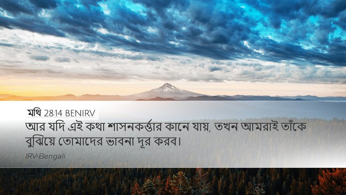 মথি 28:14 BENIRV Desktop Wallpaper - আর যদি এই কথা - Desktop Bible Verse Wallpaper