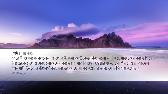 মথি 8:4 BENIRV Bible Verse Image