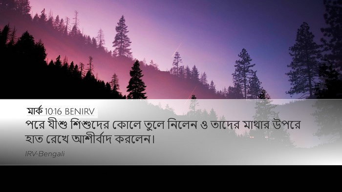 মার্ক 10:16 BENIRV Bible Verse Image