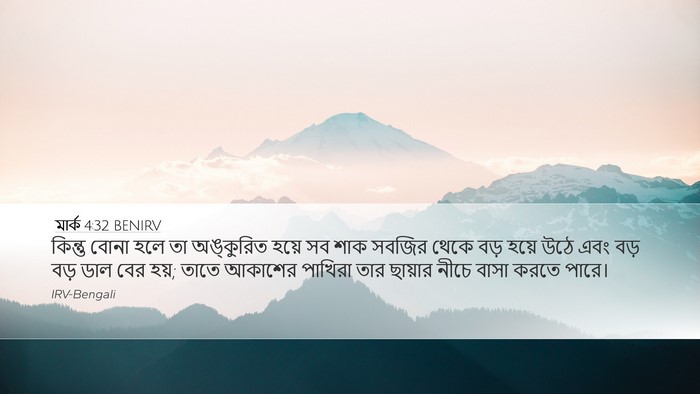 মার্ক 4:32 BENIRV Desktop Wallpaper - কিন্তু বোনা হলে তা - Desktop Bible Verse Wallpaper