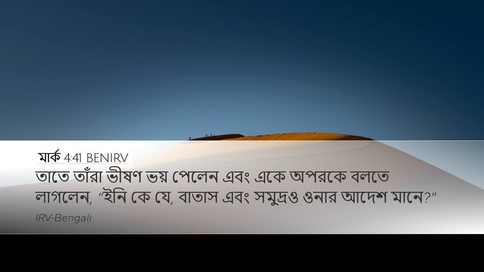মার্ক 4:41 BENIRV Desktop Wallpaper - তাতে তাঁরা ভীষণ - Desktop Bible Verse Wallpaper