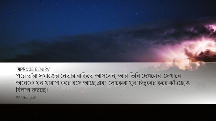 মার্ক 5:38 BENIRV Bible Verse Image