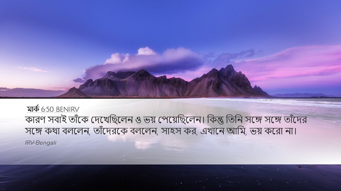 মার্ক 6:50 BENIRV Desktop Wallpaper - কারণ সবাই তাঁকে - Desktop Bible Verse Wallpaper