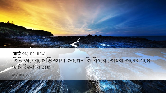 মার্ক 9:16 BENIRV Desktop Wallpaper - তিনি তাদেরকে - Desktop Bible Verse Wallpaper