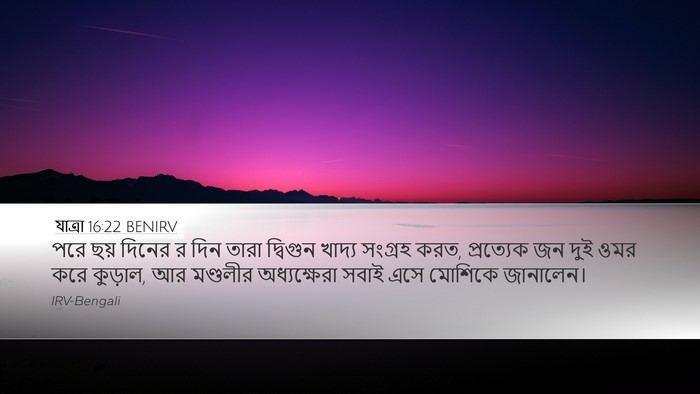 যাত্ৰা 16:22 BENIRV Bible Verse Image