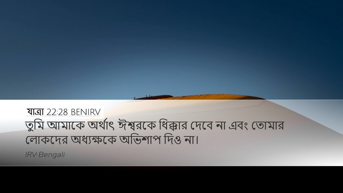 যাত্ৰা 22:28 BENIRV Bible Verse Image