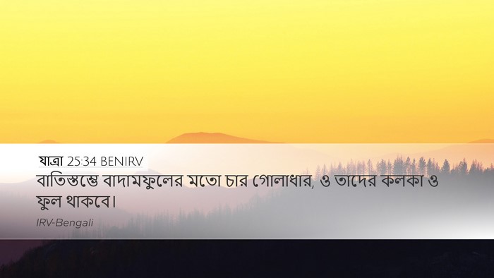 যাত্ৰা 25:34 BENIRV Desktop Wallpaper - বাতিস্তম্ভে - Desktop Bible Verse Wallpaper