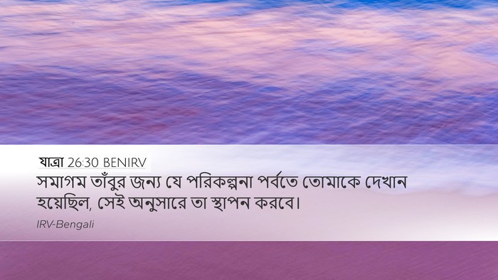 যাত্ৰা 26:30 BENIRV Bible Verse Image
