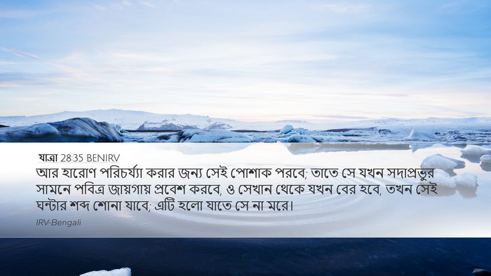 যাত্ৰা 28:35 BENIRV Bible Verse Image