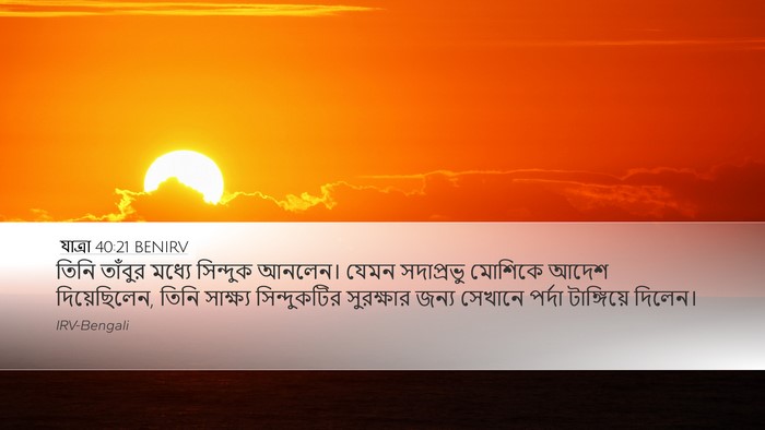 যাত্ৰা 40:21 BENIRV Bible Verse Image