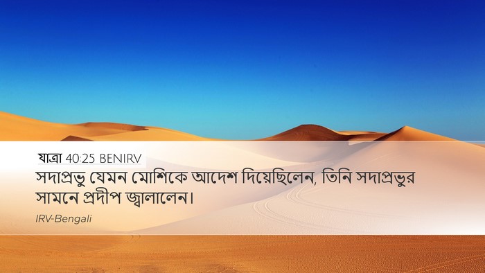 যাত্ৰা 40:25 BENIRV Bible Verse Image