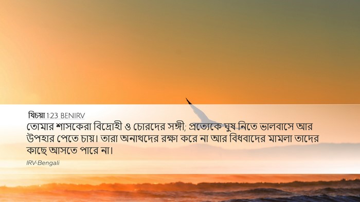 যিচয়া 1:23 BENIRV Bible Verse Image