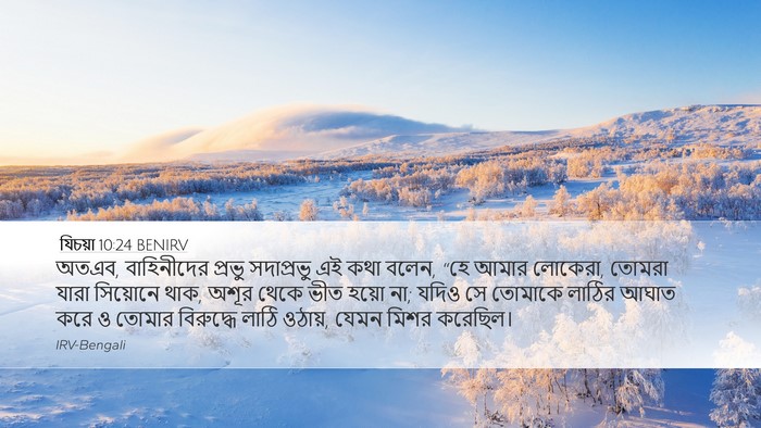 যিচয়া 10:24 BENIRV Bible Verse Image