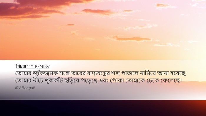 যিচয়া 14:11 BENIRV Bible Verse Image