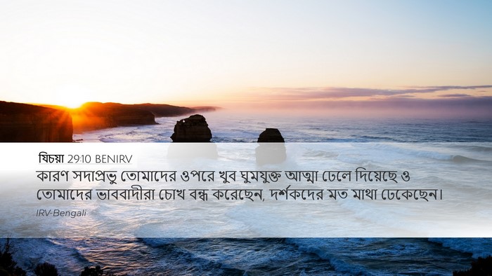 যিচয়া 29:10 BENIRV Bible Verse Image