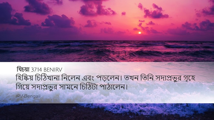 যিচয়া 37:14 BENIRV Bible Verse Image