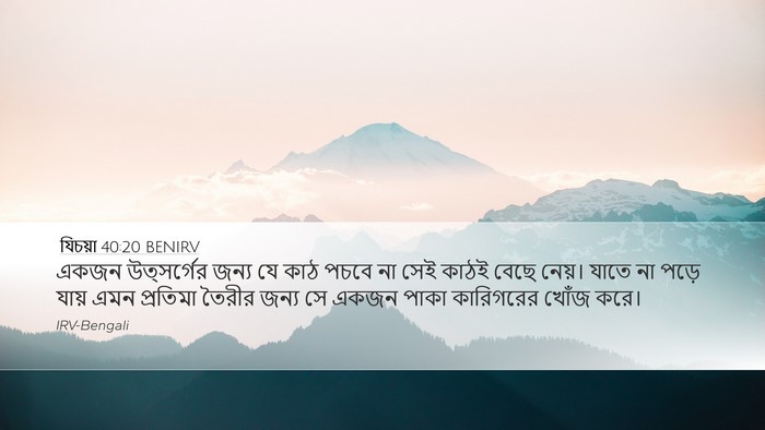 যিচয়া 40:20 BENIRV Bible Verse Image
