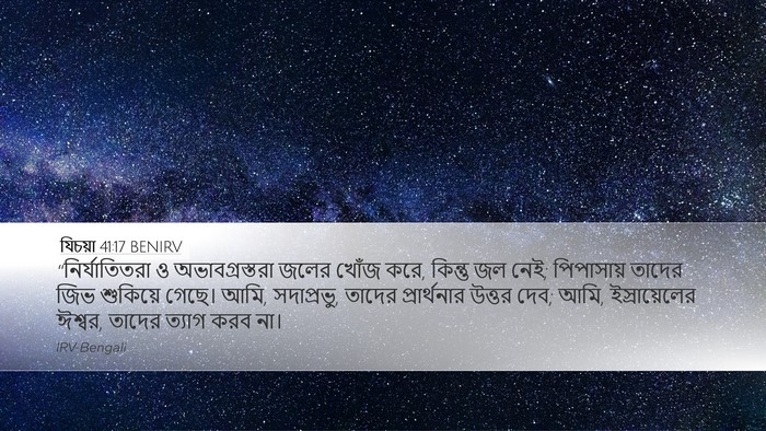 যিচয়া 41:17 BENIRV Bible Verse Image