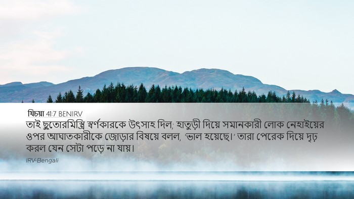 যিচয়া 41:7 BENIRV Bible Verse Image