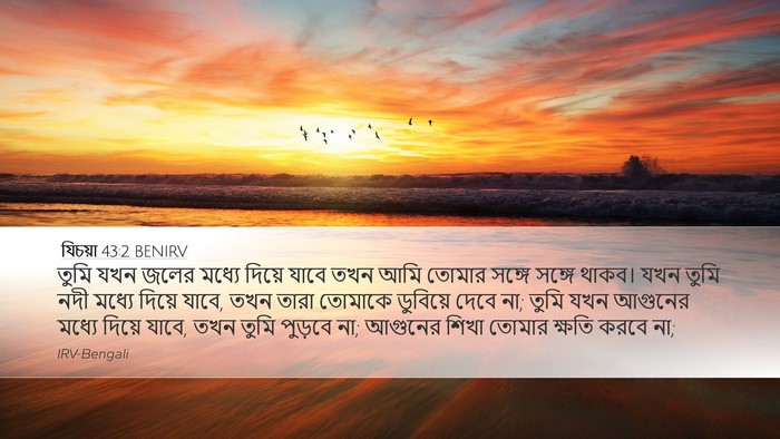 যিচয়া 43:2 BENIRV Bible Verse Image